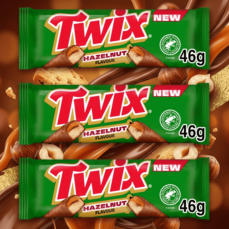 Twix Hazelnut Milk Chocolate Bar 3 Pack 3x46g