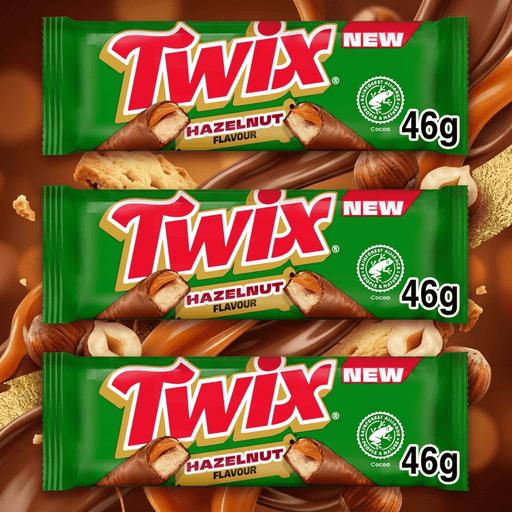 Twix Hazelnut Milk Chocolate Bar 3 Pack 3x46g