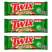 Twix Hazelnut Milk Chocolate Bar 3 Pack 3x46g