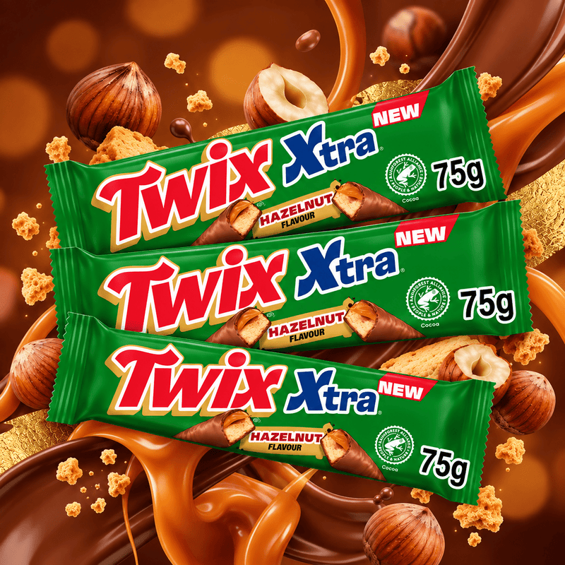 Twix Hazelnut Milk Chocolate Bar 3 Pack 3x75g