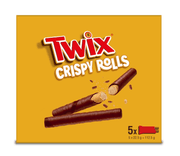 Twix Milk Chocolate Crispy Rolls 5 Pack Multipack 112.5g - Happy Candy UK LTD