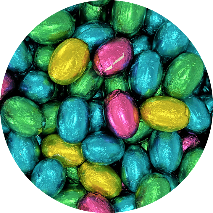 Vibrant Foil Wrapped Milk Chocolate Eggs 20 Pack