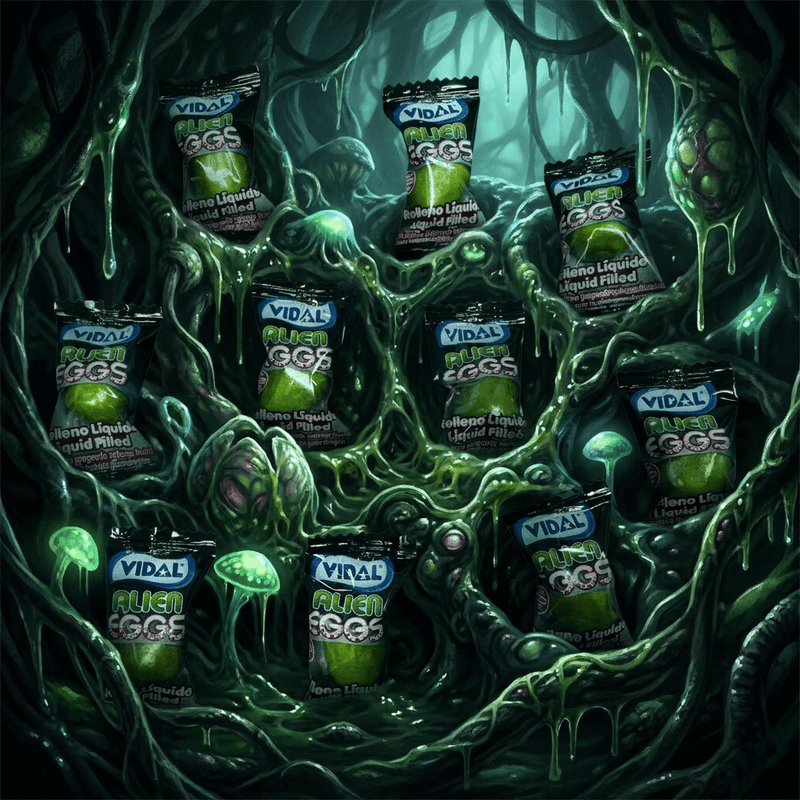 Vidal Alien Eggs Liquid Filled Bubblegum 10 Pack