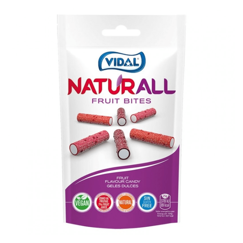 Vidal Naturall Fruit Bites Mixed Berry Pouch 180g — Happy Candy UK LTD