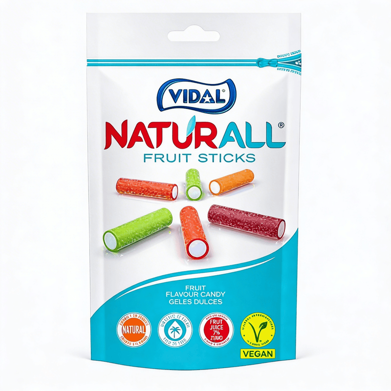 Vidal Naturall Fruit Sticks Pouch 180g