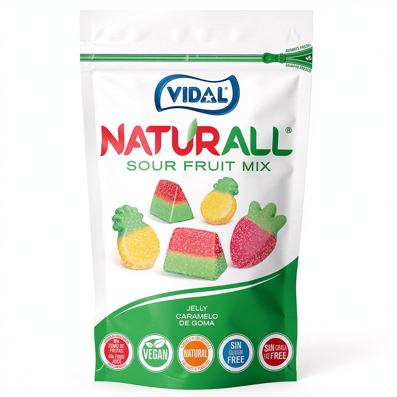 Vidal Naturall Sour Fruit Mix Pouch 180g