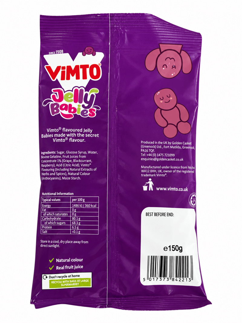 Vimto Jelly Babies Large Bag 150g