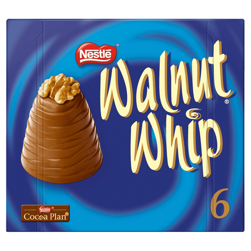 Walnut Whip Milk Chocolate 30g Multipack of 6 - Happy Candy UK LTD