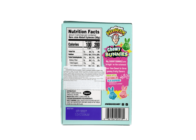WarHeads CHEWY BUNNIES Theatre Box (USA) 85g