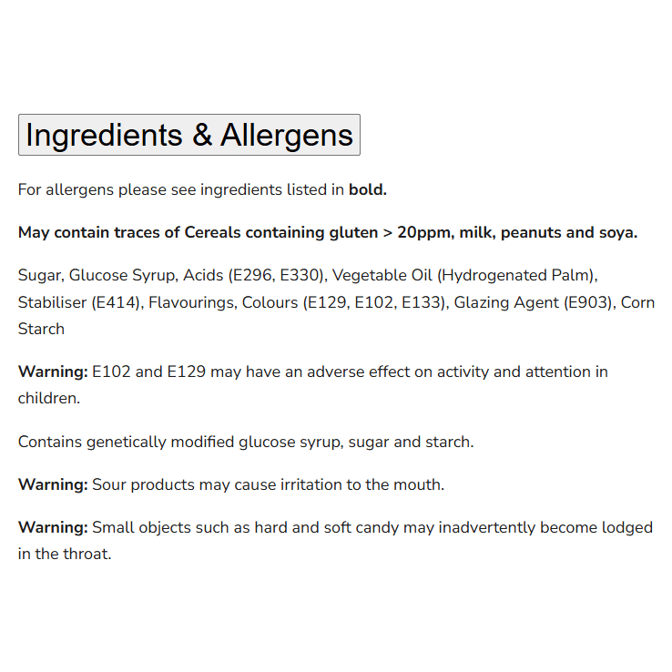 WarHeads Extreme Sour Hard Candy Bag 28g