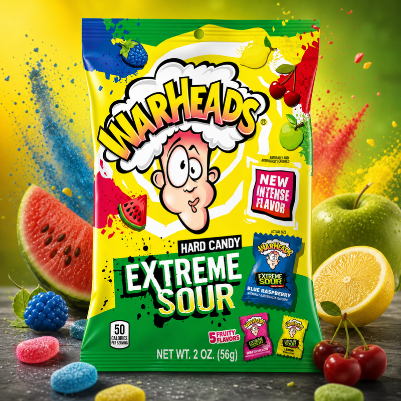 WarHeads Extreme Sour Hard Candy Bag 56g