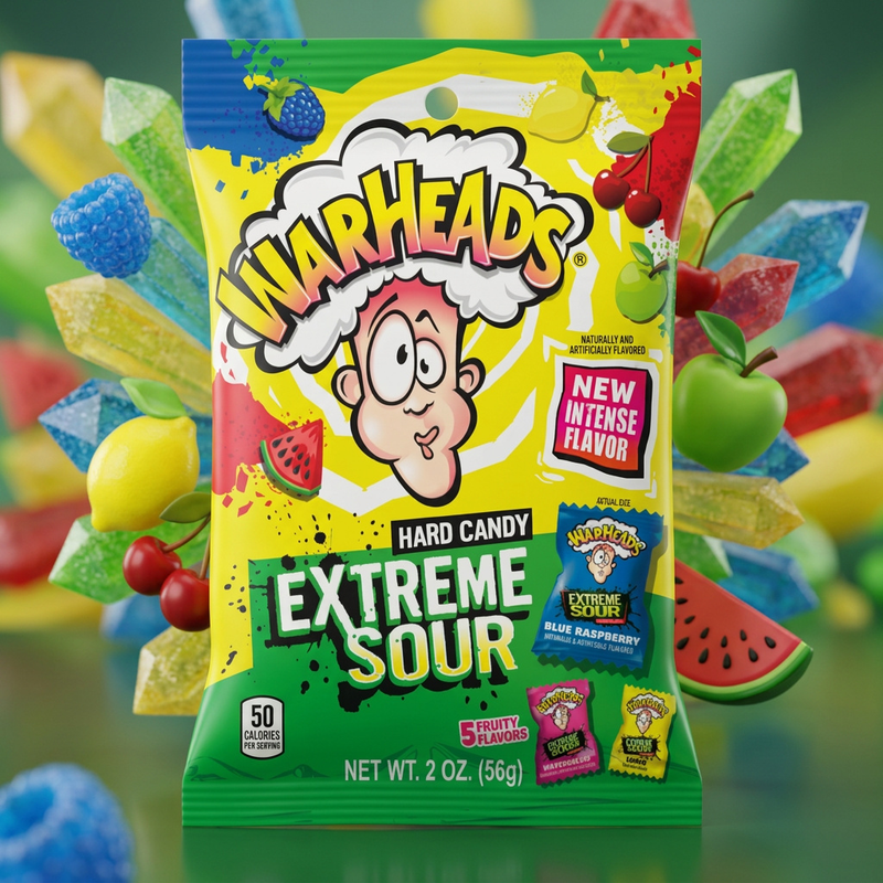 WarHeads Extreme Sour Hard Candy Bag 56g