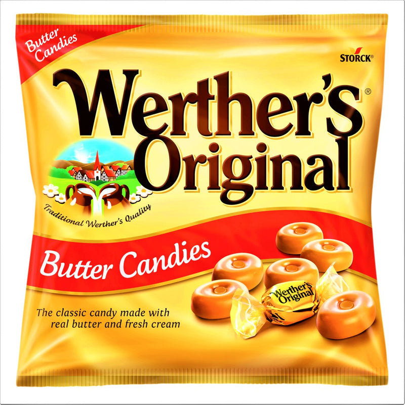 Werther's Original Traditional Butter Candies Share Bag 135g - Happy Candy UK LTD