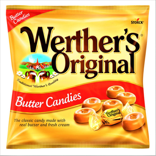 Werther's Original Traditional Butter Candies Share Bag 135g - Happy Candy UK LTD