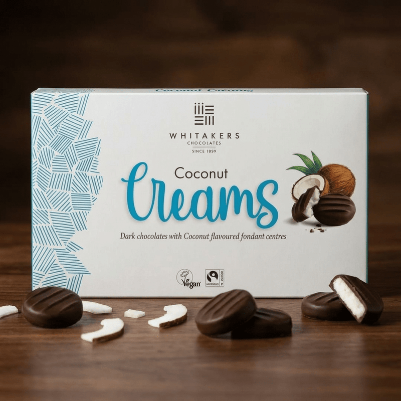 Whitakers Dark Chocolate Coconut Fondant Creams Gift Box 150g