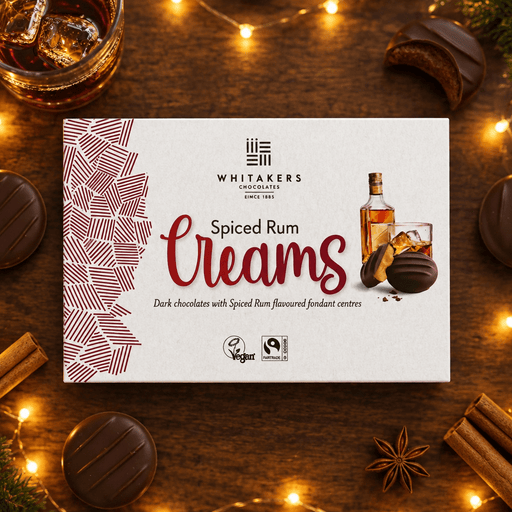 Whitakers Dark Chocolate Spiced Rum Fondant Creams Gift Box 150g