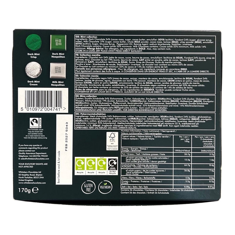 Whitakers Mint Chocolate Selection 170g - Happy Candy UK LTD