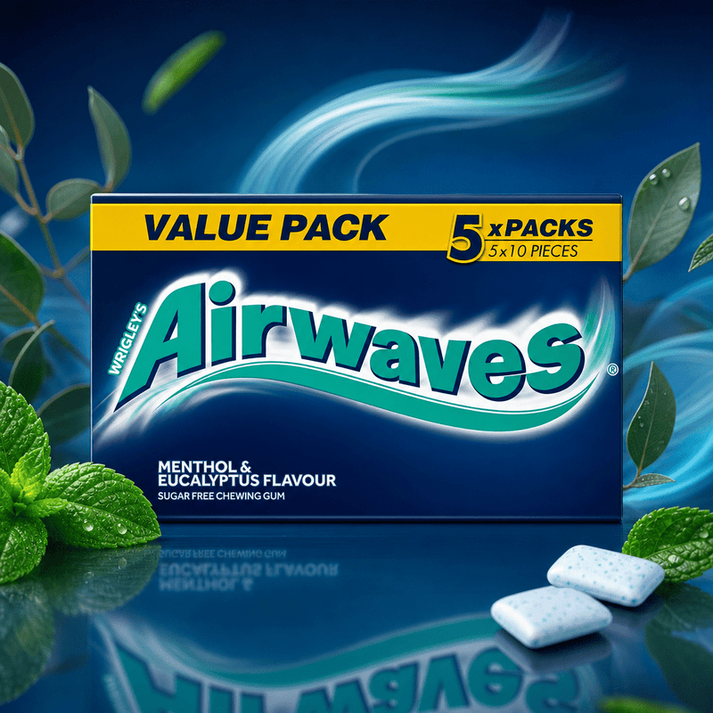 Wrigley's Airwaves 5 Pack Sugar Free Chewing Gum 5x14g 70g