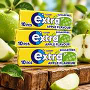 Wrigley's Extra APPLE Flavour Chewing Gum 3 Pack 3x14g