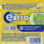 Wrigley's Extra APPLE Flavour Chewing Gum 3 Pack 3x14g