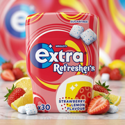 Wrigley's Extra Refreshers Strawberry Lemon 30 Piece Chewing Gum Tub 67g