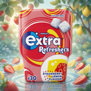 Wrigley's Extra Refreshers Strawberry Lemon 30 Piece Chewing Gum Tub 67g