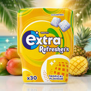 Wrigley's Extra Refreshers TROPICAL Chewing Gum 30 Piece Tub 67g