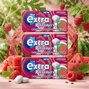 Wrigley's Extra Refreshers Watermelon Raspberry 21 Piece Chewing Gum (3X15.6g)