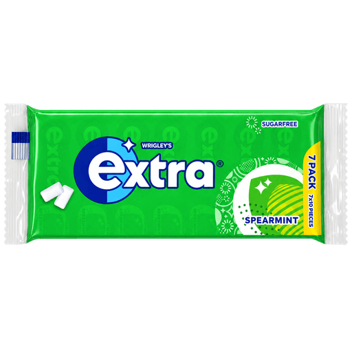 Wrigley's Extra Spearmint Chewing Gum 7 Pack Sugar Free 7x14g