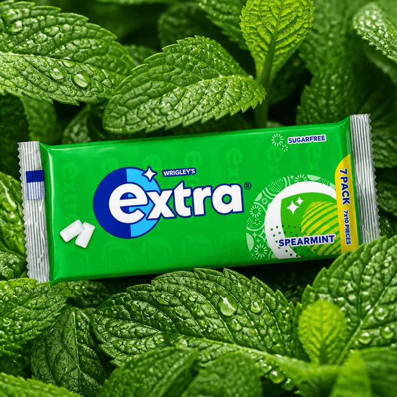 Wrigley's Extra Spearmint Chewing Gum 7 Pack Sugar Free 7x14g