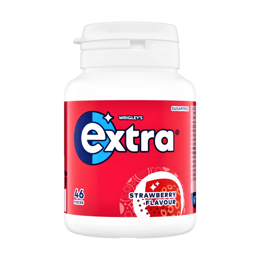 Wrigley's Extra STRAWBERRY Chewing Gum 46 Piece Tub 64g - Happy Candy UK LTD