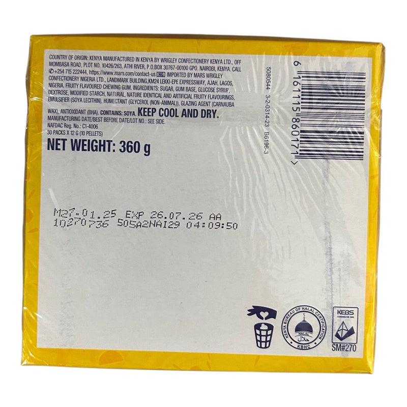 Wrigley's Juicy Fruit 10 Pellets Original 12g - Happy Candy UK LTD