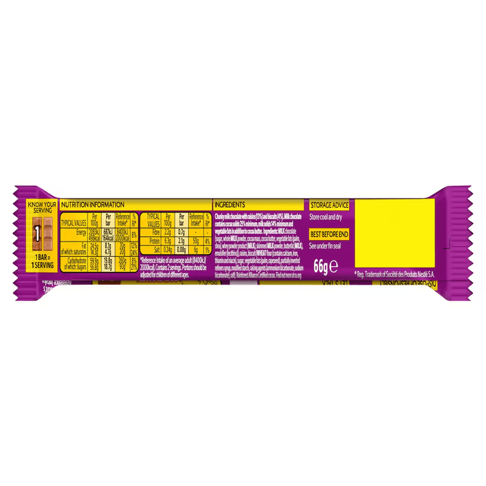 Yorkie Raisin & Biscuit Chocolate Duo Bar 66g - Happy Candy UK LTD