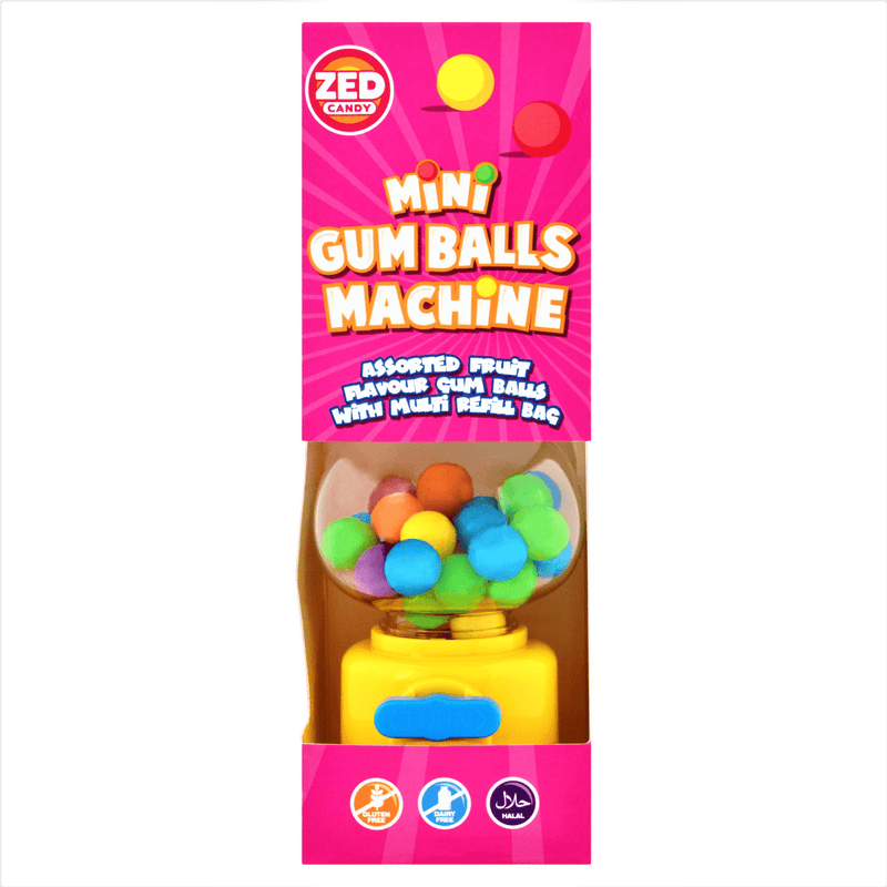 Zed Candy Mini Gum Balls Machine With Refill 175g - Happy Candy UK LTD
