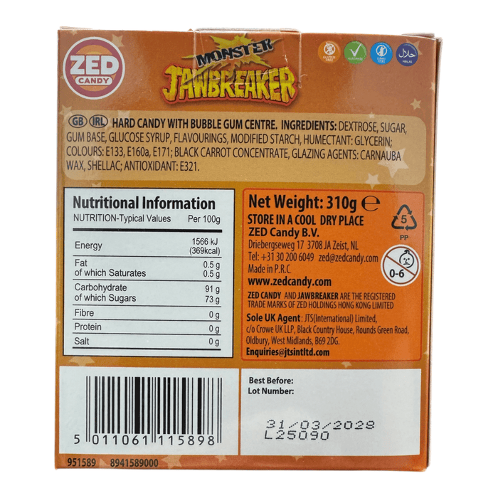 Zed Candy Monster Jawbreaker in a Box 310g
