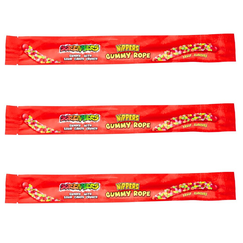 Zed Candy Screamers Nippers Gummy Rope 3 Pack 3x16.5g