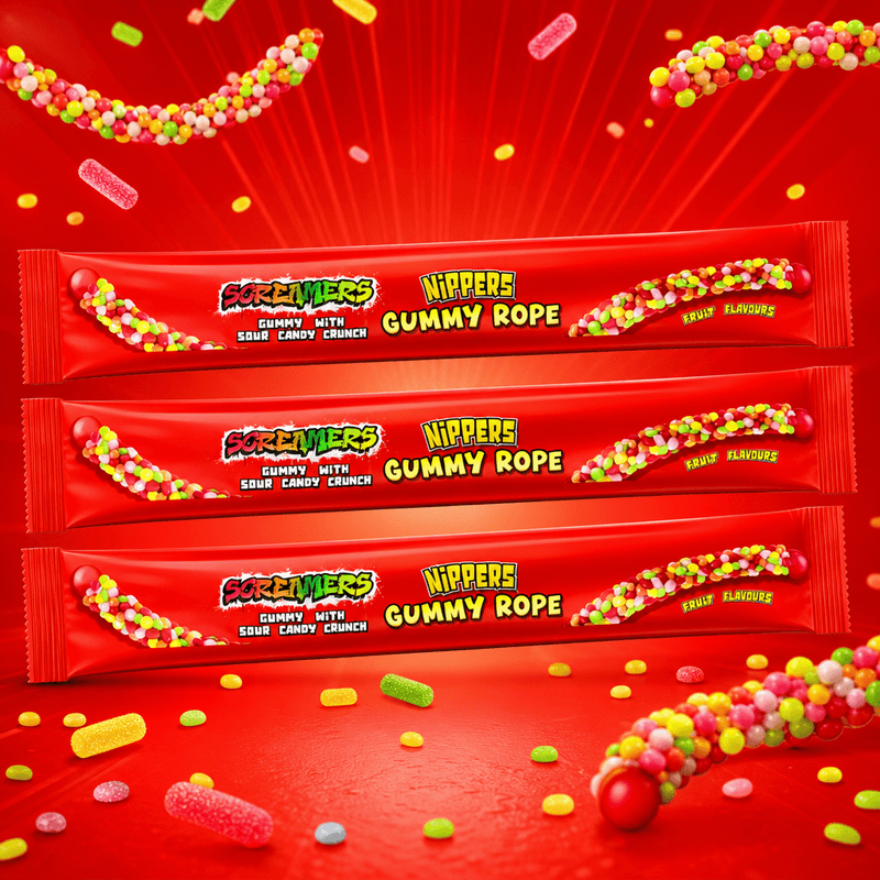Zed Candy Screamers Nippers Gummy Rope 3 Pack 3x16.5g