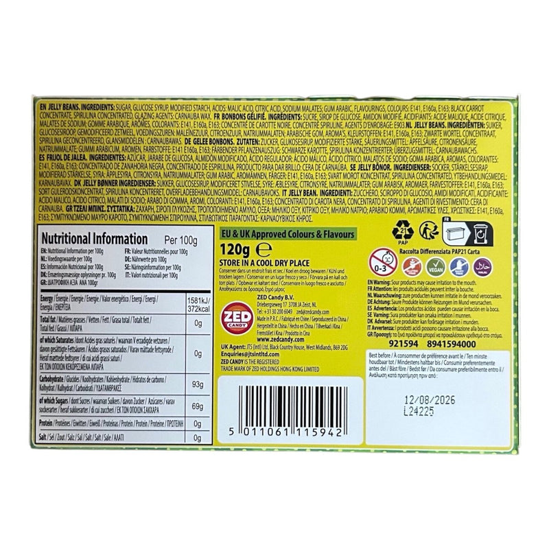 Zed Candy Sour Jelly Beans Box 120g - Happy Candy UK LTD