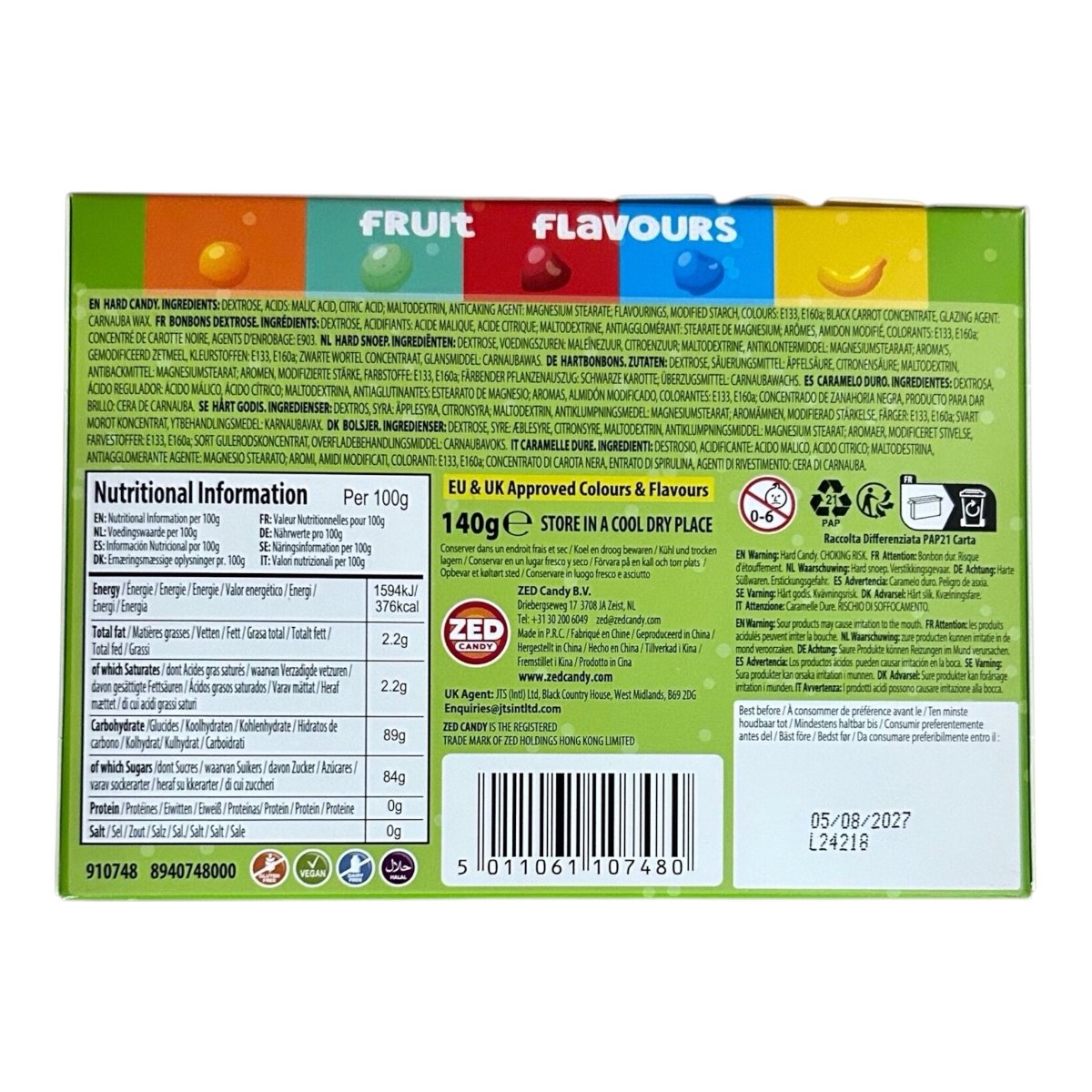 Zed Candy Sour Mites Box 120g — Happy Candy UK LTD