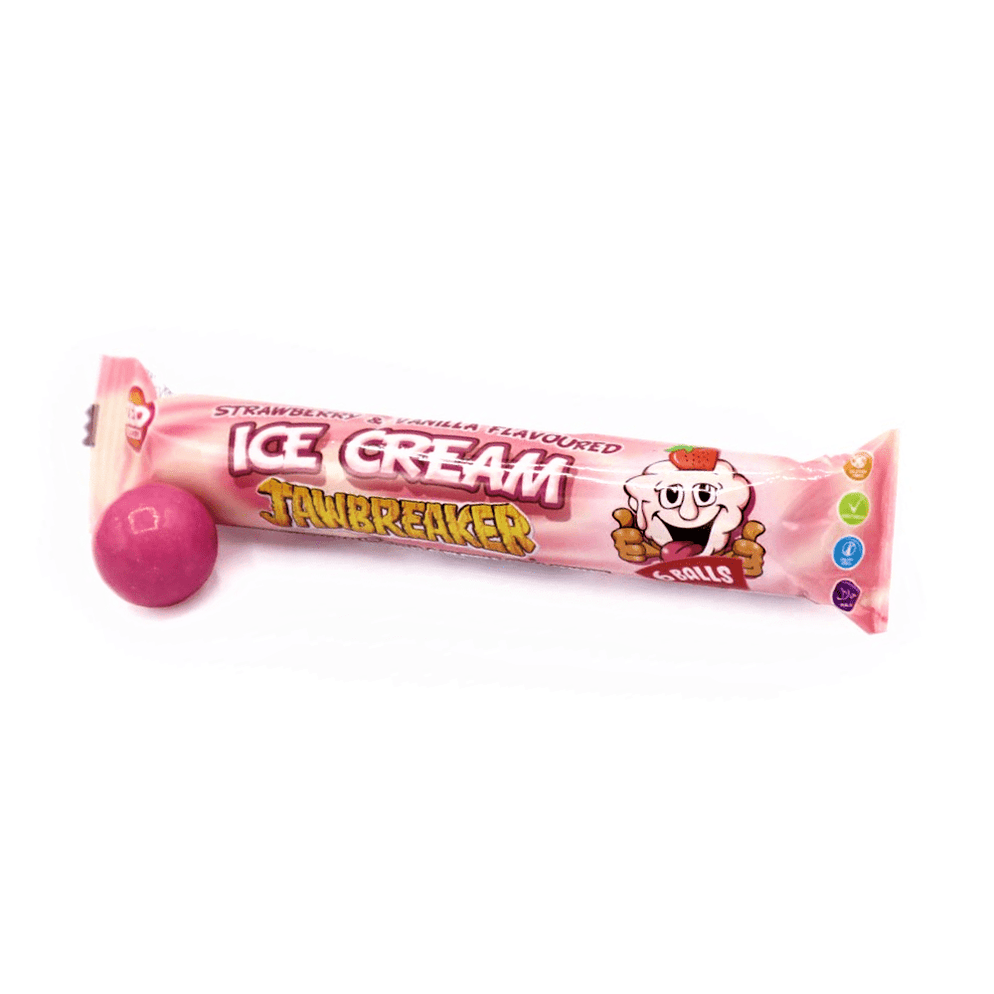 Zed Strawberry & Vanilla Ice Cream Jawbreaker 6 Pack 49.5g - Happy ...