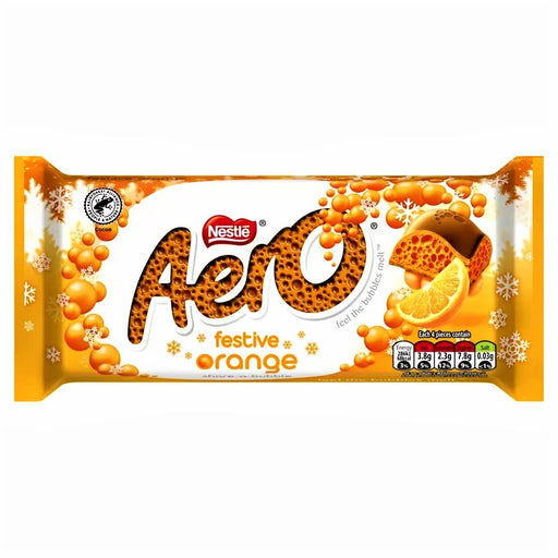 Aero Festive Orange Chocolate Sharing Bar 90g - Happy Candy UK LTD
