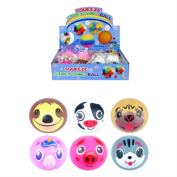 Animal Face Sensory Squeeze Balls - Happy Candy UK LTD