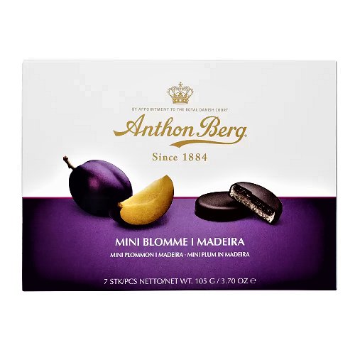 Anthon Berg Mini Plum In Madeira Chocolate Covered Marzipan - Happy Candy UK LTD