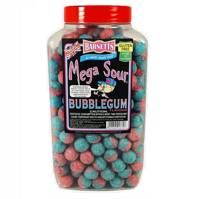 Barnetts Mega Sour Bubblegum per 100g - Little taste of home