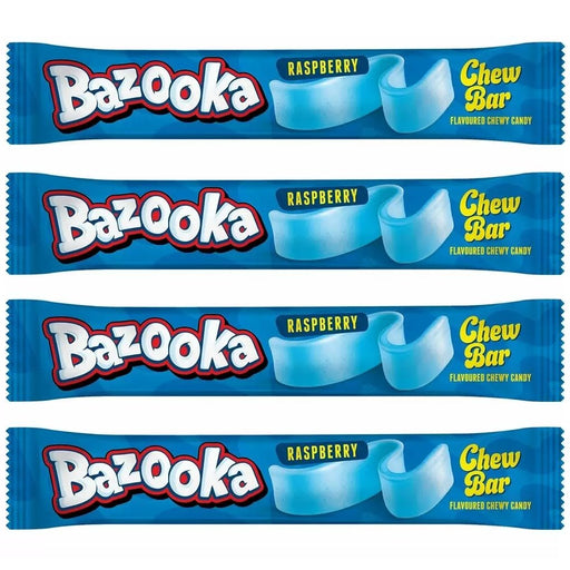 Bazooka Blue Raspberry Chew Bars 4 Pack - Happy Candy UK LTD