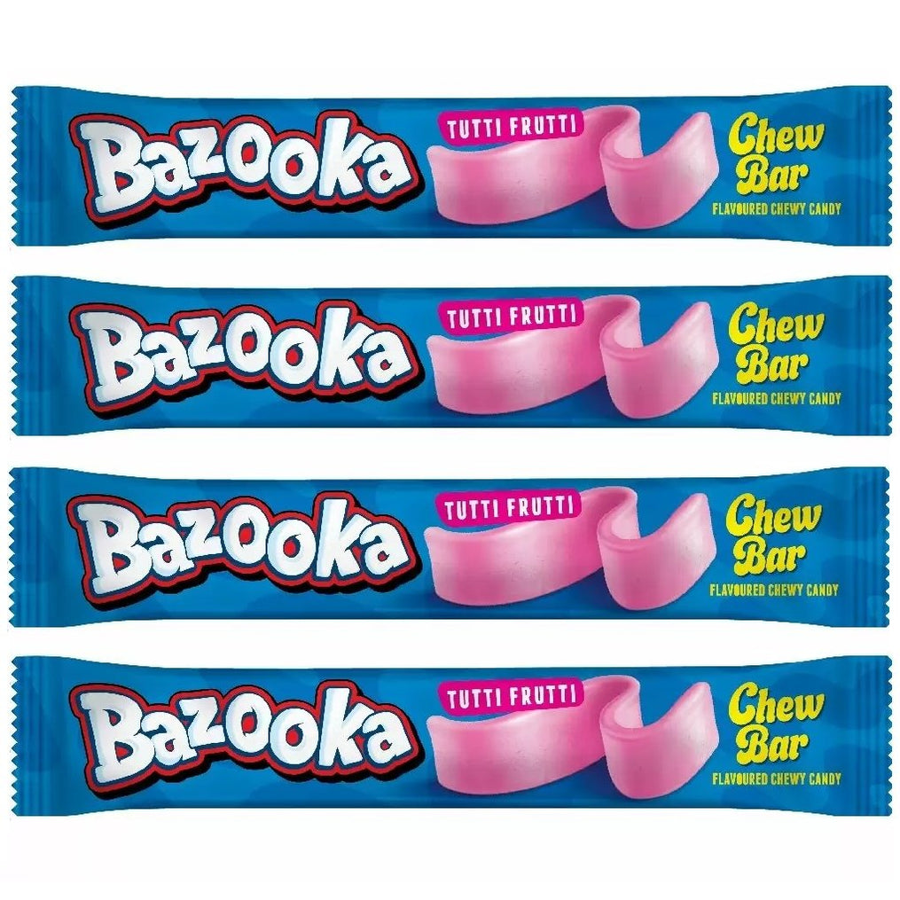 Bazooka Tutti Frutti Chew Bars 4 Pack Happy Candy UK LTD
