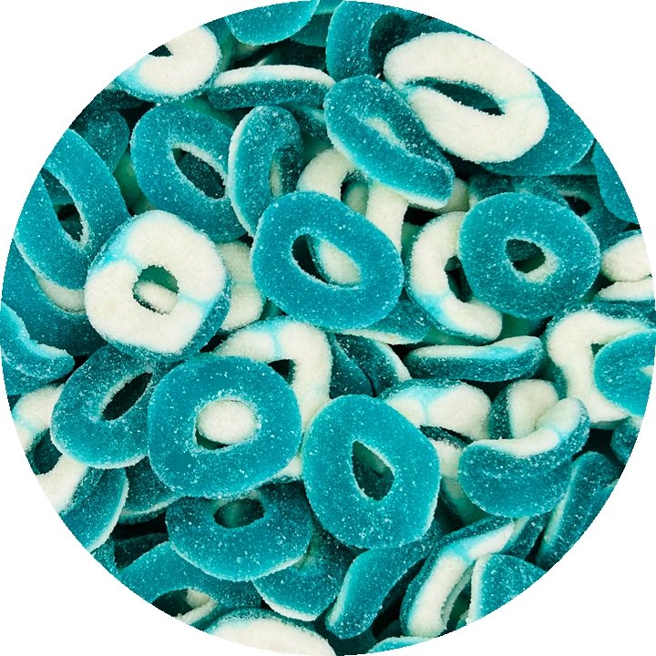 Blue Raspberry Rings — Happy Candy UK LTD