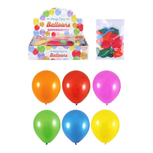 Brightly Coloured Balloons (23cm) 20 Pack - Happy Candy UK LTD