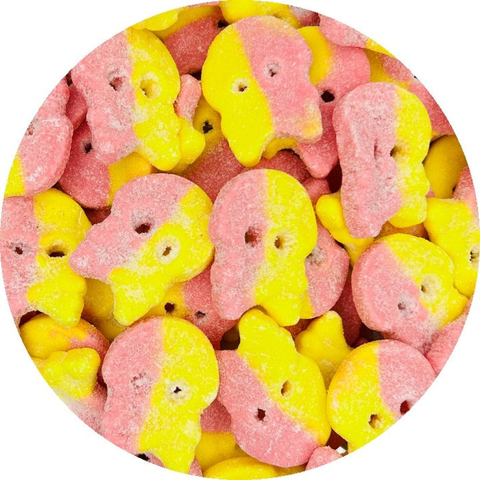 BUBS Sour Raspberry & Lemon Foam Skulls - Happy Candy UK LTD