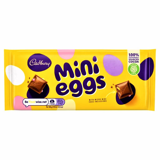 Cadbury Mini Eggs Chocolate Bar 110g - Happy Candy UK LTD